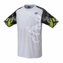 Yonex Badminton T-shirt Crew Neck Graphic Dragon white Men